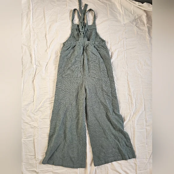 Listicle M Cotton Green Textured Overalls - Picture 4 of 6